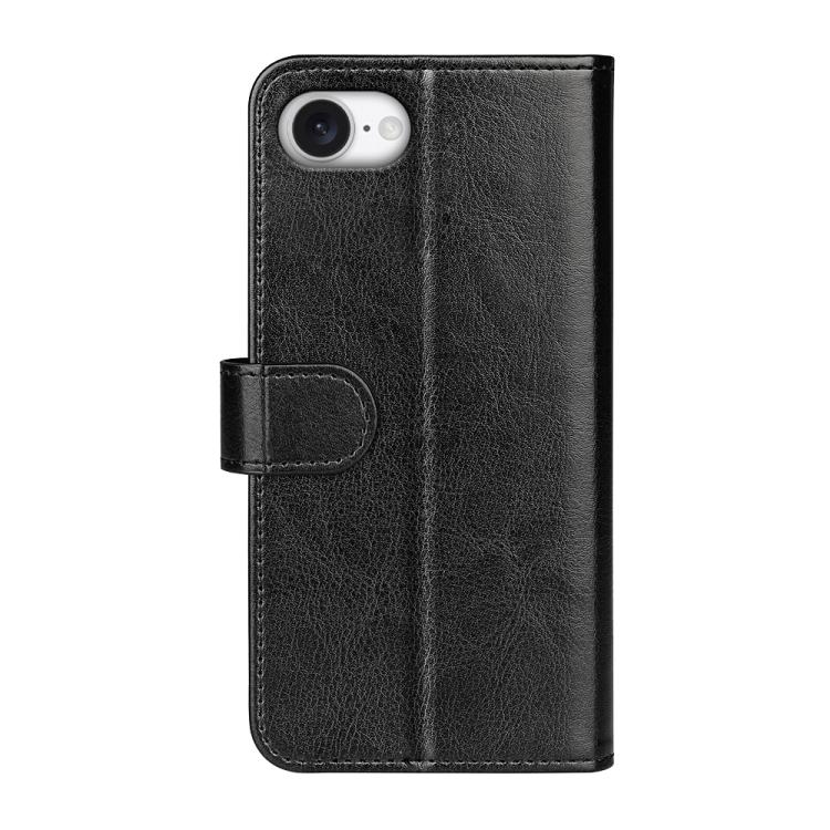 For iPhone 16e R64 Texture Horizontal Flip Leather Phone Case(Black) - iPhone 16e Cases by PMC TechLife | Online Shopping South Africa | PMC TechLife | Buy Now Pay Later Mobicred