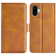 For iPhone 16 Dual-side Magnetic Buckle Horizontal Flip Leather Phone Case(Yellow) - free shipping - PMC TechLife - Order now!