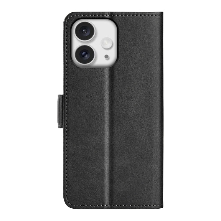 For iPhone 16 Pro Max Dual-side Magnetic Buckle Horizontal Flip Leather Phone Case(Black)