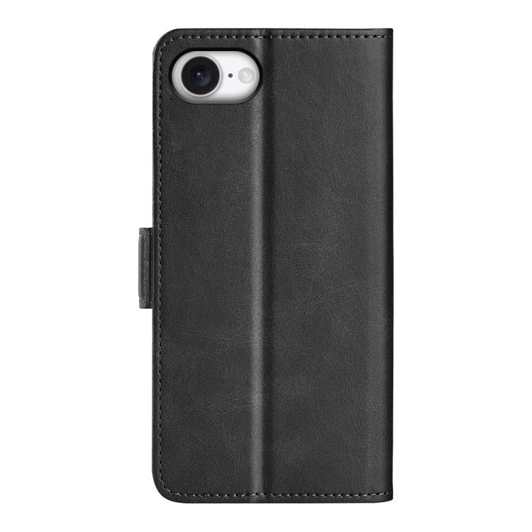 For iPhone 16e Dual-side Magnetic Buckle Horizontal Flip Leather Phone Case(Black) - iPhone 16e Cases by PMC TechLife | Online Shopping South Africa | PMC TechLife | Buy Now Pay Later Mobicred