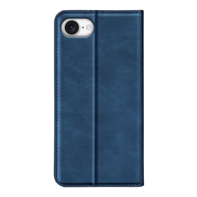 For iPhone 16e Retro-skin  Magnetic Suction Leather Phone Case(Dark Blue) - iPhone 16e Cases by PMC TechLife | Online Shopping South Africa | PMC TechLife | Buy Now Pay Later Mobicred