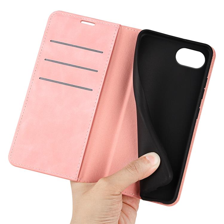 For iPhone 16e Retro-skin Magnetic Suction Leather Phone Case(Pink) - free shipping - PMC TechLife - Order now!