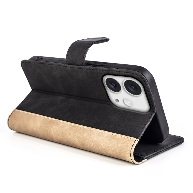For iPhone 16 Pro Stitching Horizontal Flip Leather Phone Case(Black) - iPhone 16 Pro Cases by PMC TechLife | Online Shopping South Africa | PMC TechLife | Buy Now Pay Later Mobicred
