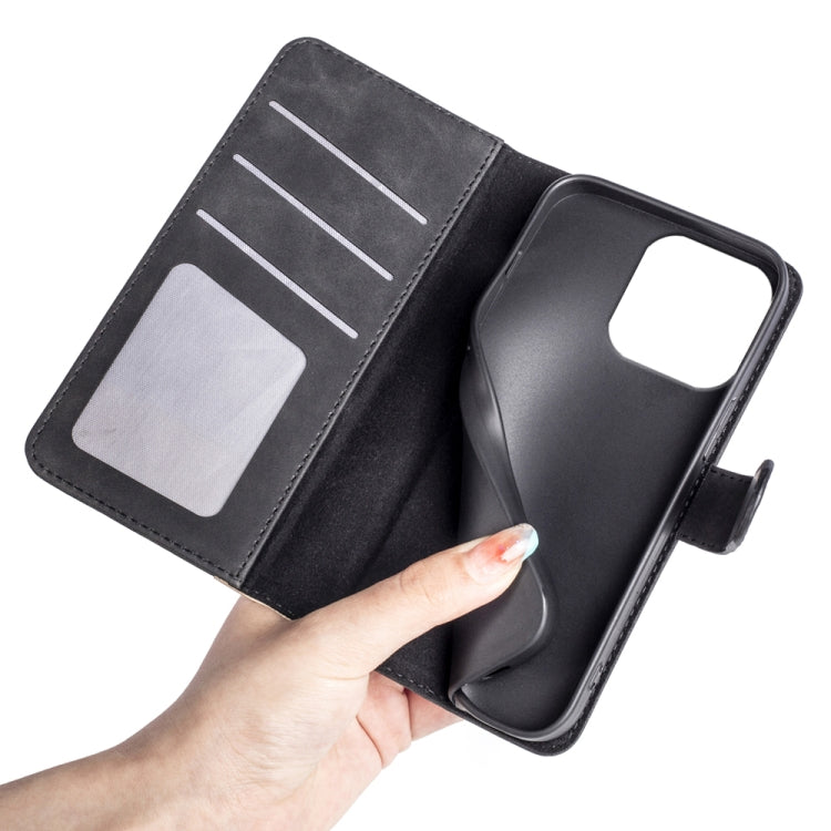 For iPhone 16 Pro Stitching Horizontal Flip Leather Phone Case(Black) - iPhone 16 Pro Cases by PMC TechLife | Online Shopping South Africa | PMC TechLife | Buy Now Pay Later Mobicred