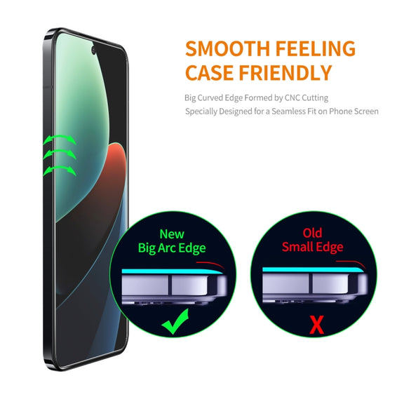 For Xiaomi 14 2pcs ENKAY Hat-Prince 0.26mm 9H 2.5D High Aluminum-silicon Tempered Glass Film