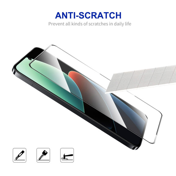 For Xiaomi 14 5pcs ENKAY Hat-Prince Full Glue High Aluminum-silicon Tempered Glass Film