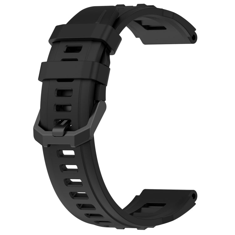 For Amazfit T-Rex Ultra Silicone Sports Watch Band(Black) - Watch Bands by PMC TechLife | Online Shopping South Africa | PMC TechLife
