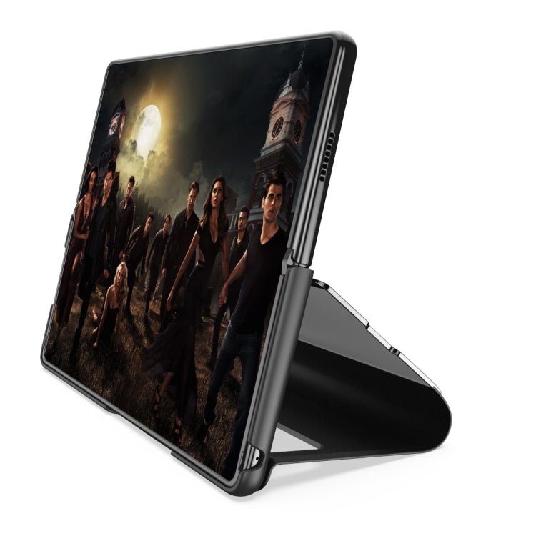 For Galaxy Z Fold 5 5G Plated Mirror Horizontal Flip Leather Phone Case with Holder(Gold) - free shipping - PMC TechLife - Order now!