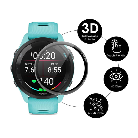 For Garmin Forerunner 265 ENKAY 3D Full Coverage Soft PC Edge PMMA HD Screen Protector Film