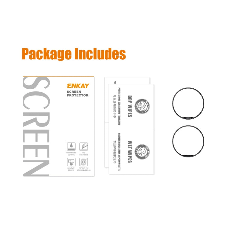 For Garmin Fenix 7X Pro 2pcs ENKAY 3D Full Coverage Soft PC Edge PMMA HD Screen Protector Film