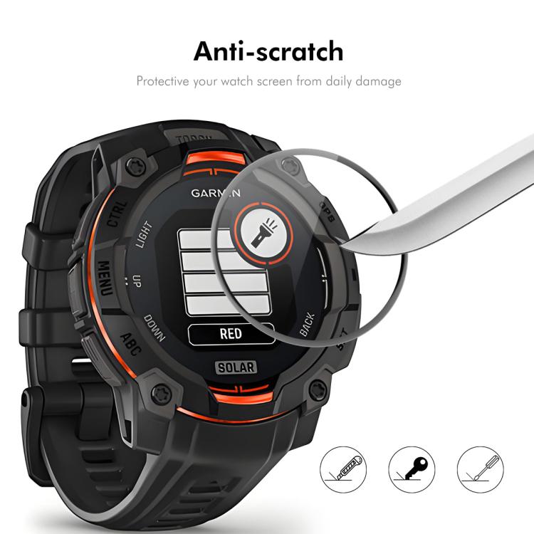 For Garmin Instinct 3 AMOLED / Solar 45mm 2pcs ENKAY 3D Full Coverage Soft PC Edge PMMA HD Screen Protector Film - free shipping - PMC TechLife - Order now!