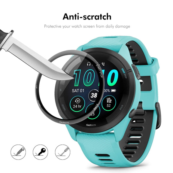 For Garmin Forerunner 265S 5pcs ENKAY 3D Full Coverage Soft PC Edge PMMA HD Screen Protector Film