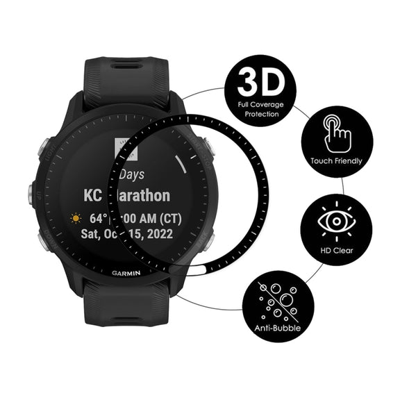For Garmin Forerunner 955 / 955 Solar 5pcs ENKAY 3D Full Coverage Soft PC Edge PMMA HD Screen Protector Film
