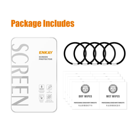 For Garmin Forerunner 955 / 955 Solar 5pcs ENKAY 3D Full Coverage Soft PC Edge PMMA HD Screen Protector Film