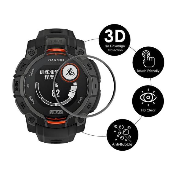 For Garmin Instinct 3 AMOLED / Solar 45mm 5pcs ENKAY 3D Full Coverage Soft PC Edge PMMA HD Screen Protector Film