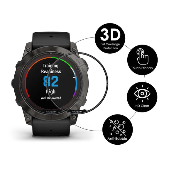 For Garmin Fenix 7 Pro 10pcs ENKAY 3D Full Coverage Soft PC Edge PMMA HD Screen Protector Film
