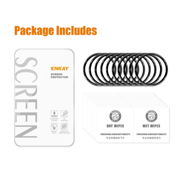 For Garmin Forerunner 265S 10pcs ENKAY 3D Full Coverage Soft PC Edge PMMA HD Screen Protector Film