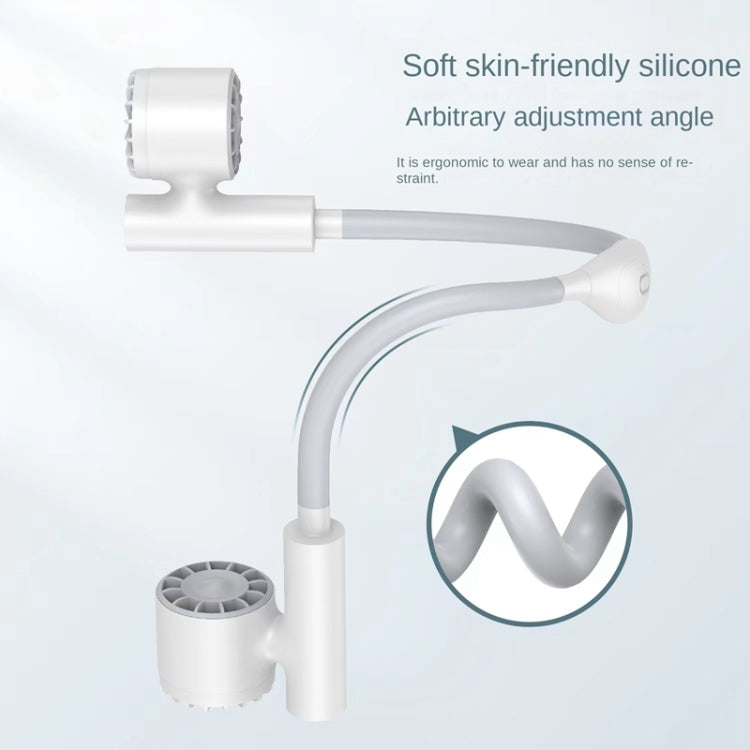 Long Life Twin-head Turbine Bladeless Neck Lazy Sports Fan(White)