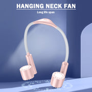 Long Life Twin-head Turbine Bladeless Neck Lazy Sports Fan(Black)