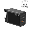 GaN PD48W Type-C PD3.0 + USB3.0 Notebook Adapter ，UK Plug(Black) - Multifunction Charger by PMC TechLife | Online Shopping South Africa | PMC TechLife | Buy Now Pay Later Mobicred