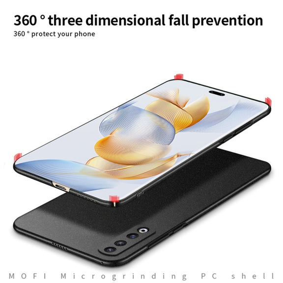 For Honor 90 Pro MOFI Fandun Series Frosted PC Ultra-thin All-inclusive Phone Case(Gray)