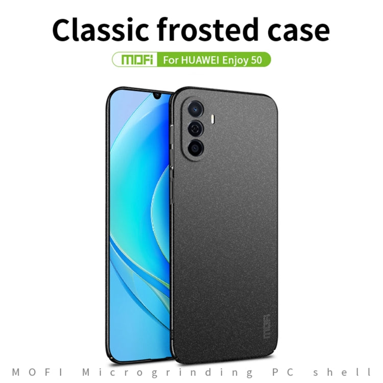 For Huawei Enjoy 50 / nova Y70 Plus MOFI Fandun Series Frosted PC Ultra-thin All-inclusive Phone Case(Gray) - Huawei Cases by MOFI | Online Shopping South Africa | PMC TechLife | Buy Now Pay Later Mobicred