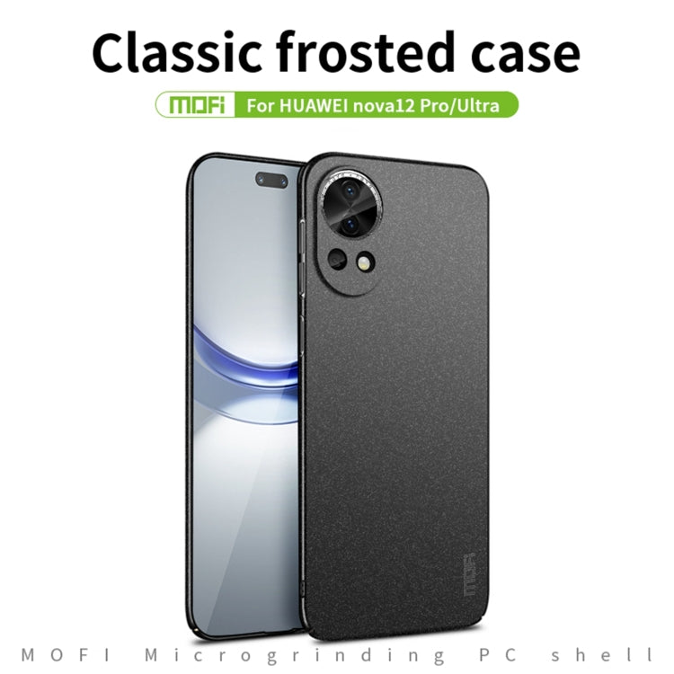 For Huawei nova 12 Pro / 12 Ultra MOFI Fandun Series Frosted PC Ultra-thin All-inclusive Phone Case(Black) - Huawei Cases by MOFI | Online Shopping South Africa | PMC TechLife | Buy Now Pay Later Mobicred