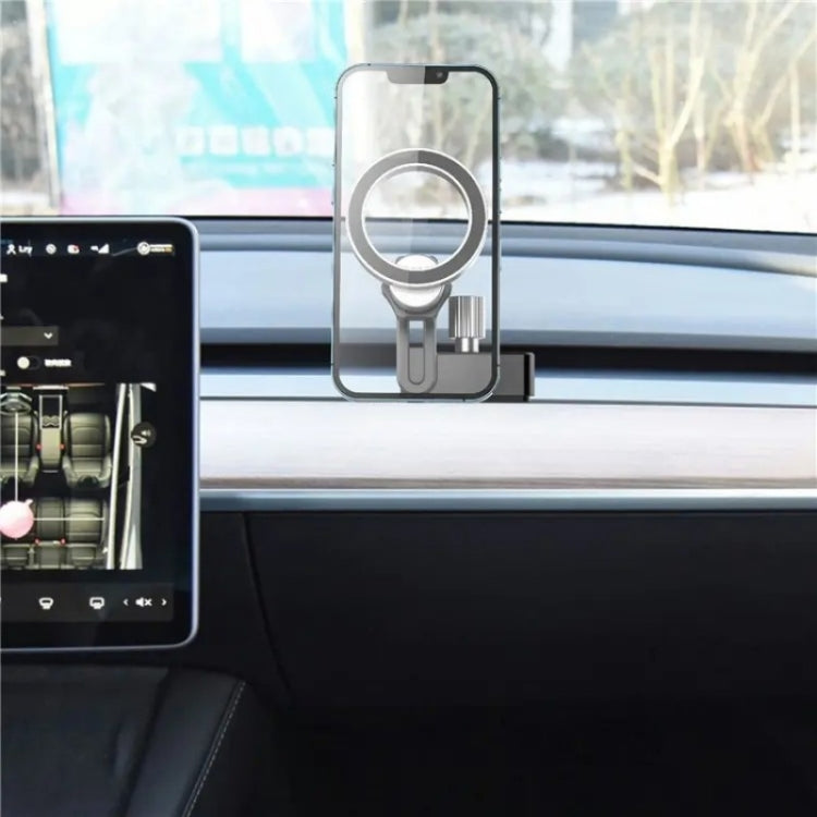 CZ-156 For Tesla Phone Holder Anti-Slip Shockproof Phone Bracket Magnetic Car Mount - Car Holders by PMC TechLife | Online Shopping South Africa | PMC TechLife | Buy Now Pay Later Mobicred