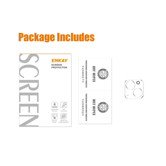 For iPhone 15 / 15 Plus ENKAY Hat-Prince 9H Rear Camera Lens Tempered Glass Film