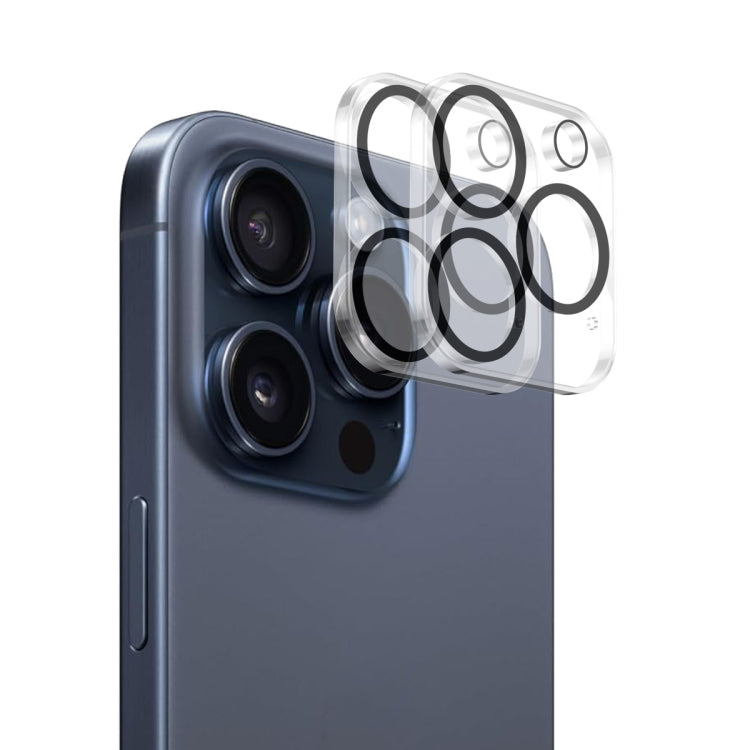 For iPhone 16 Pro / 16 Pro Max 2pcs ENKAY Hat-Prince 9H Rear Camera Lens Tempered Glass Film - iPhone 16 Pro Max Tempered Glass by ENKAY | Online Shopping South Africa | PMC TechLife | Buy Now Pay Later Mobicred
