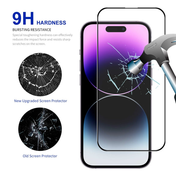 For iPhone 16 Plus ENKAY Full Glue High Aluminum-silicon Tempered Glass Film