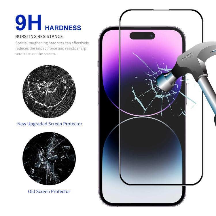 For iPhone 16 10pcs ENKAY Full Glue High Aluminum-silicon Tempered Glass Film - iPhone 16 Tempered Glass by ENKAY | Online Shopping South Africa | PMC TechLife | Buy Now Pay Later Mobicred