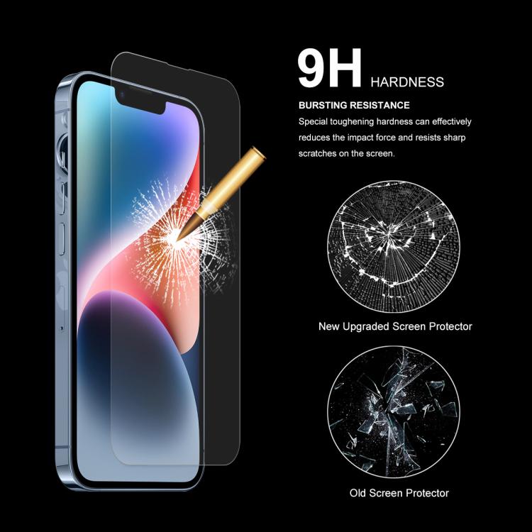 For iPhone 16e 2pcs NKAY 0.26mm 9H 2.5D High Aluminum-silicon Tempered Glass Film