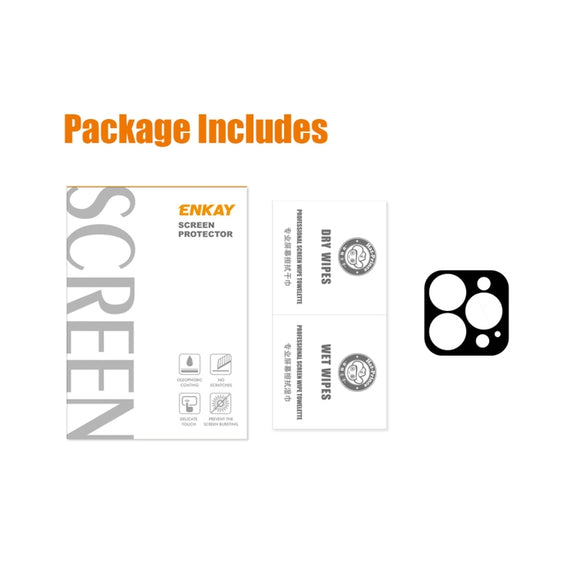 For iPhone 15 Pro / 15 Pro Max ENKAY Hat-Prince 9H Rear Camera Lens Tempered Glass Film