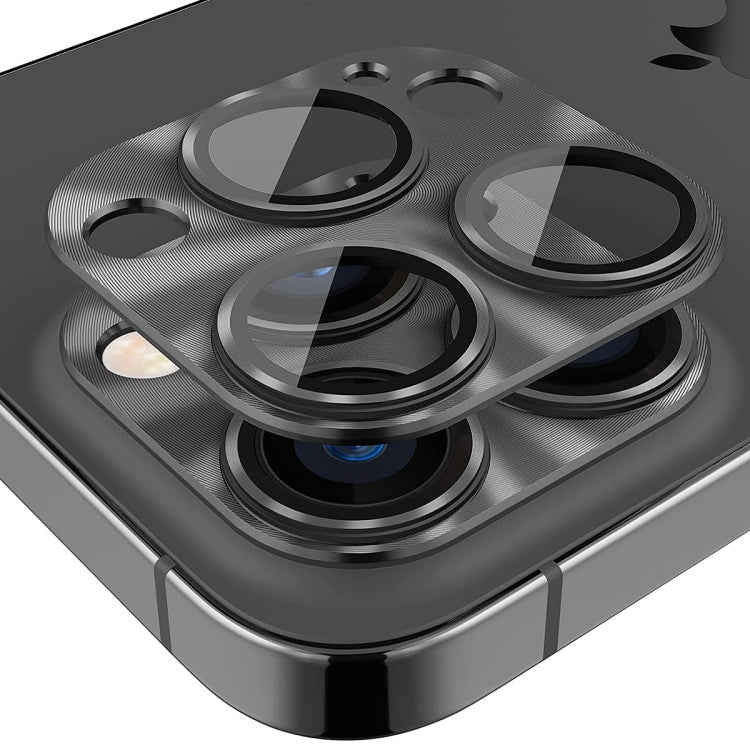 For iPhone 15 Pro / 15 Pro Max ENKAY Aluminium Alloy Tempered Glass Lens Cover Film(Black) - free shipping - PMC TechLife - Order now!