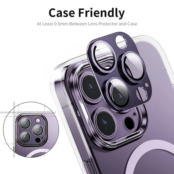 For iPhone 15 Pro / 15 Pro Max ENKAY Anti-reflection Camera Lens Aluminium Alloy Tempered Glass Film(Black)