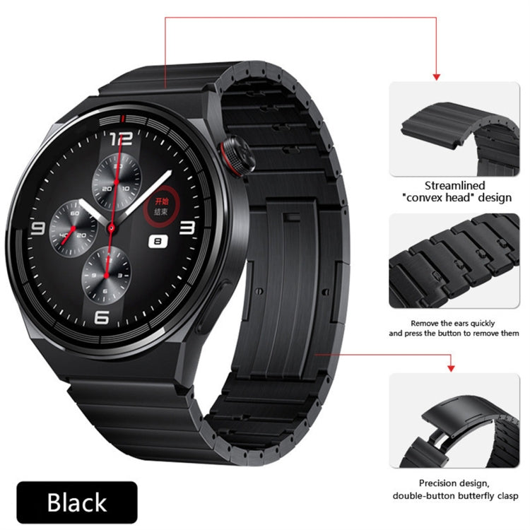 For Huawei Watch 4 / 4 Pro Titanium Alloy Quick Release Watch Band(Black) - Watch Bands by PMC TechLife | Online Shopping South Africa | PMC TechLife