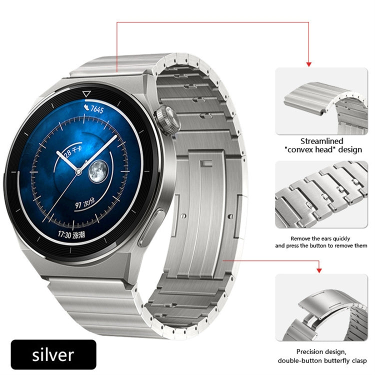 For Huawei Watch 3 Titanium Alloy Quick Release Watch Band(Silver) - Watch Bands by PMC TechLife | Online Shopping South Africa | PMC TechLife
