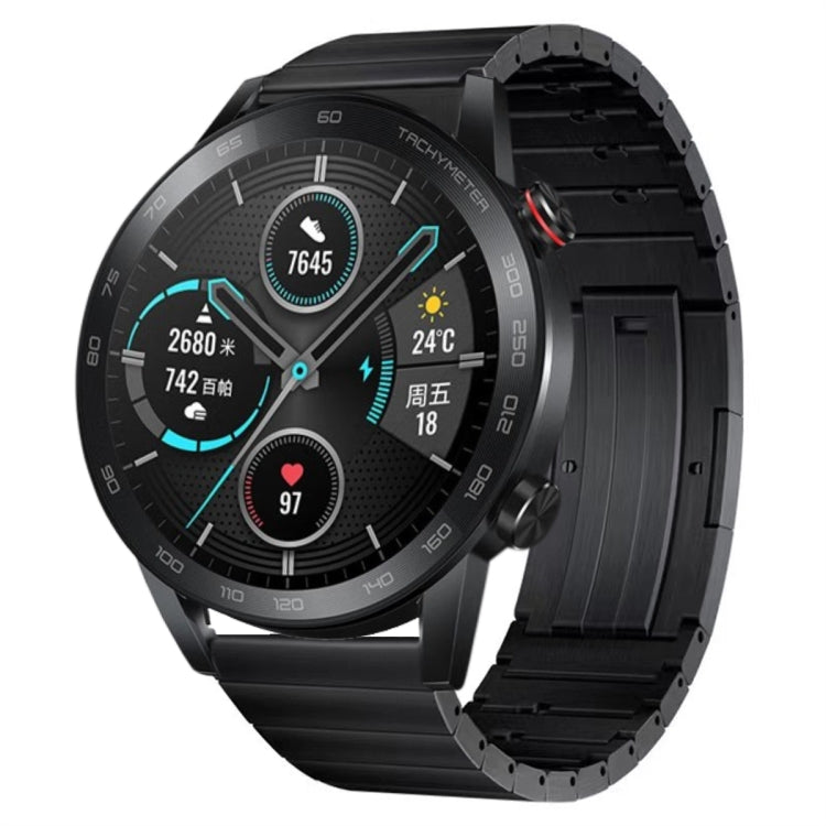 For Honor Magic Watch 2 46mm Titanium Alloy Quick Release Watch Band(Black) - Watch Bands by PMC TechLife | Online Shopping South Africa | PMC TechLife
