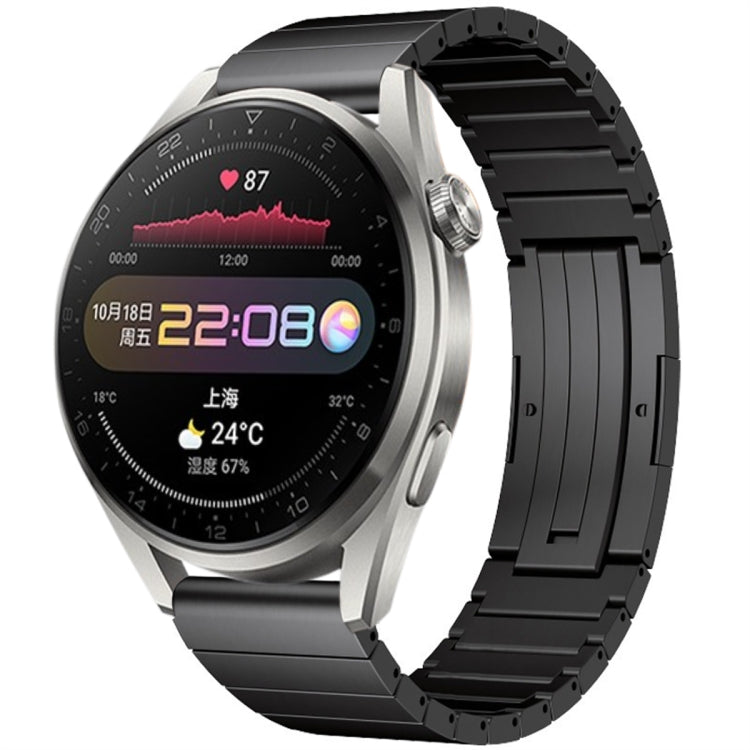 For Huawei Watch 3 Pro One Bead Titanium Alloy Watch Band(Black) - Watch Bands by PMC TechLife | Online Shopping South Africa | PMC TechLife