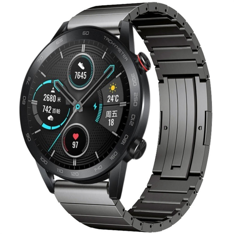 For Honor Magic Watch 2 46mm One Bead Titanium Alloy Watch Band(Gray) - Watch Bands by PMC TechLife | Online Shopping South Africa | PMC TechLife