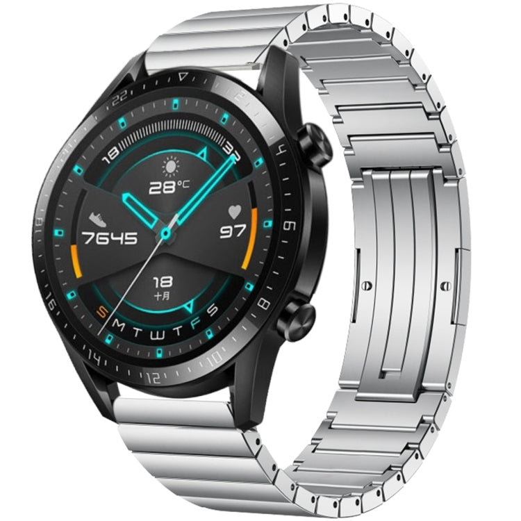 For Huawei Watch GT 2 46mm One Bead Titanium Alloy Watch Band(Silver) - Watch Bands by PMC TechLife | Online Shopping South Africa | PMC TechLife