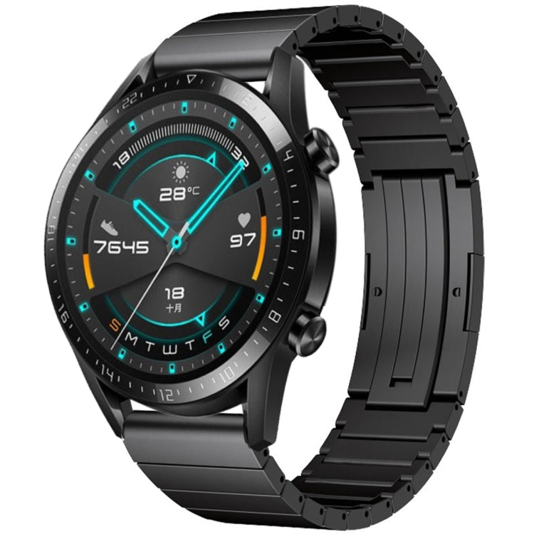 For Huawei Watch GT 2 46mm One Bead Titanium Alloy Watch Band(Black) - Watch Bands by PMC TechLife | Online Shopping South Africa | PMC TechLife
