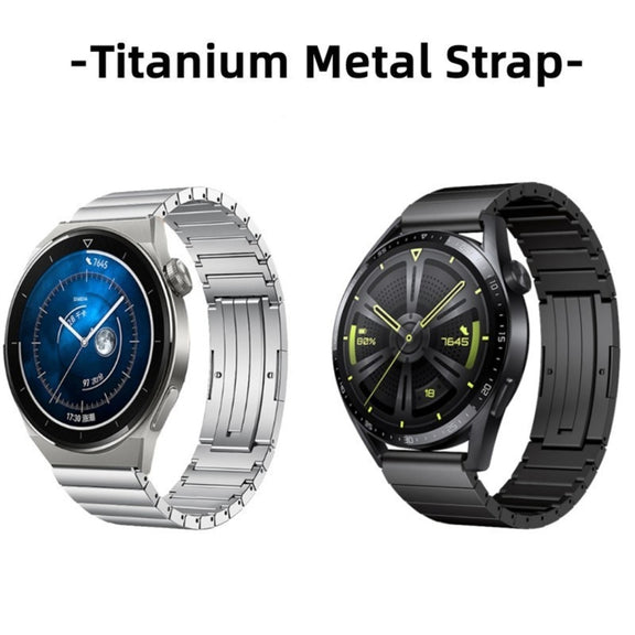 For Huawei Watch GT 2 46mm One Bead Titanium Alloy Watch Band(Black)