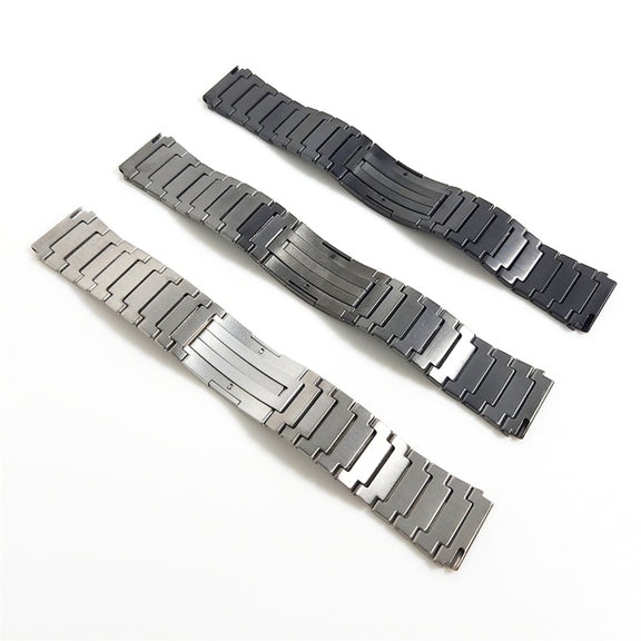 For Huawei Watch GT 2 46mm One Bead Titanium Alloy Watch Band(Black)