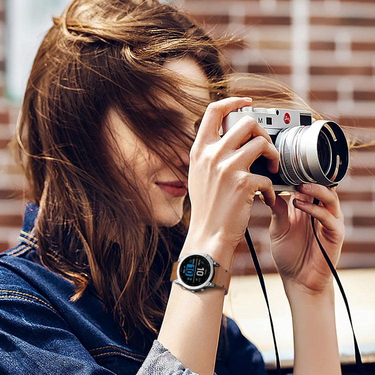 For Garmin Forerunner 955 Leather Textured 22mm Watch Band(Black) - free shipping - PMC TechLife - Order now!