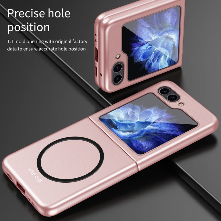 For Samsung Galaxy Z Flip5 5G Skin Feel Magnetic Shockproof Protective Phone Case(Pink) - Galaxy Z Flip5 Cases by PMC TechLife | Online Shopping South Africa | PMC TechLife