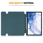 For Samsung Galaxy Tab S9 ENKAY 360 Degree Rotation Leather TPU Smart Case with Wireless Keyboard(Light Blue)