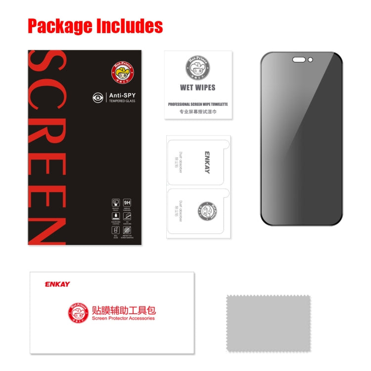 For iPhone 16 Plus ENKAY Hat-Prince 28 Degree Anti-peeping Tempered Glass Full Screen Film - iPhone 16 Plus Tempered Glass by ENKAY | Online Shopping South Africa | PMC TechLife | Buy Now Pay Later Mobicred