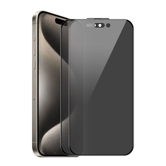 For iPhone 16 Pro 2pcs ENKAY Hat-Prince 28�� Anti-peeping Tempered Glass Protector Full Screen Film